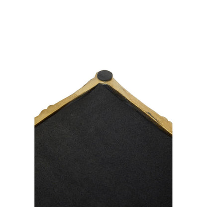 Hiba Gold Finish Bamboo Effect Mirrored Tray