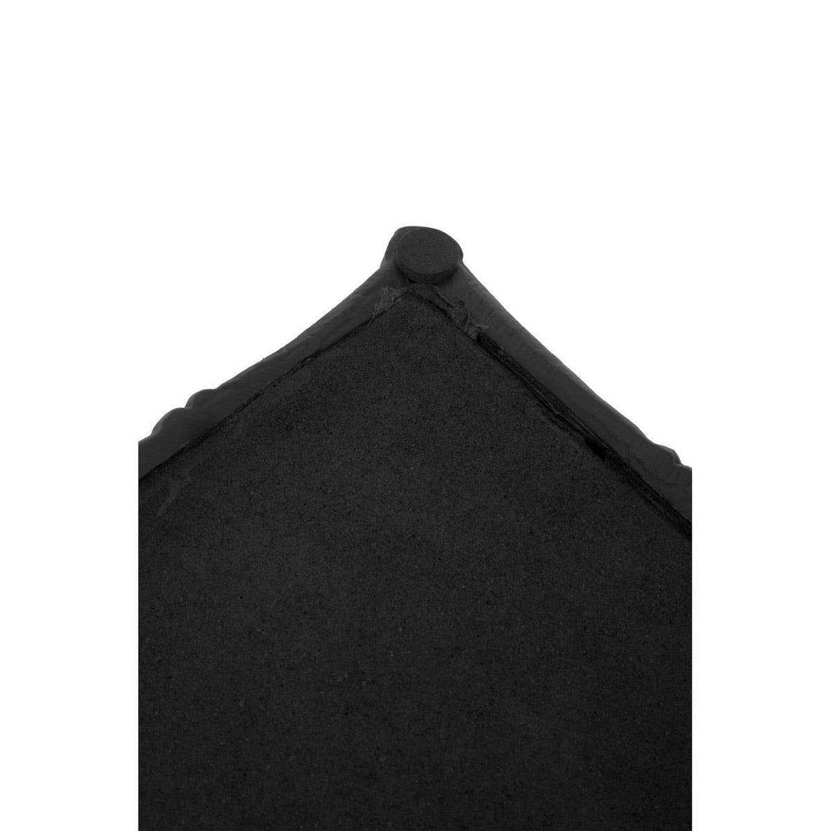 Hiba Black Finish Bamboo Effect Mirrored Tray