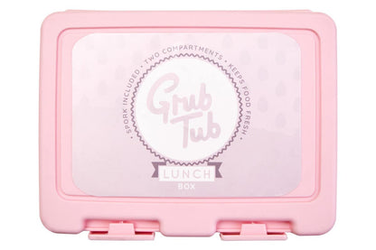 Grub Tub Pink 2 Section Lunch Box