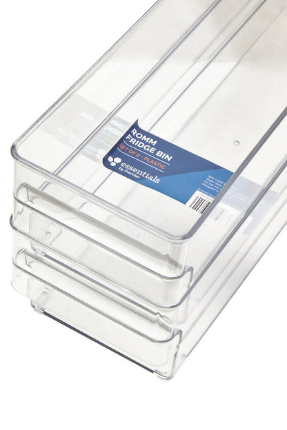 Romm Set of Two Small Stackable Fridge Storage Trays