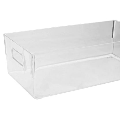 Romm Large Clear Plastic Fridge Bin With Handles