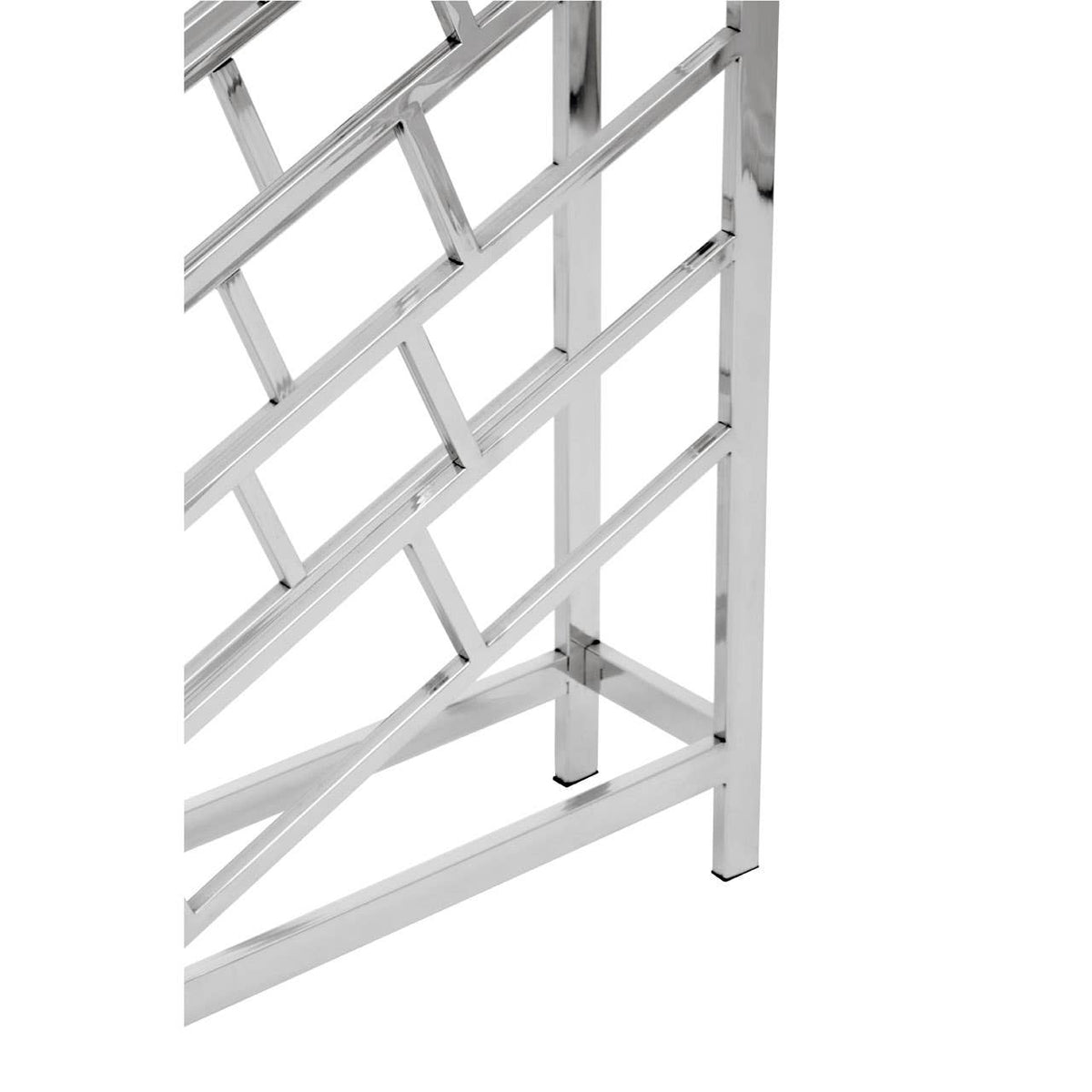 Barolo Silver Floorstanding 24 Bottle Wine Rack