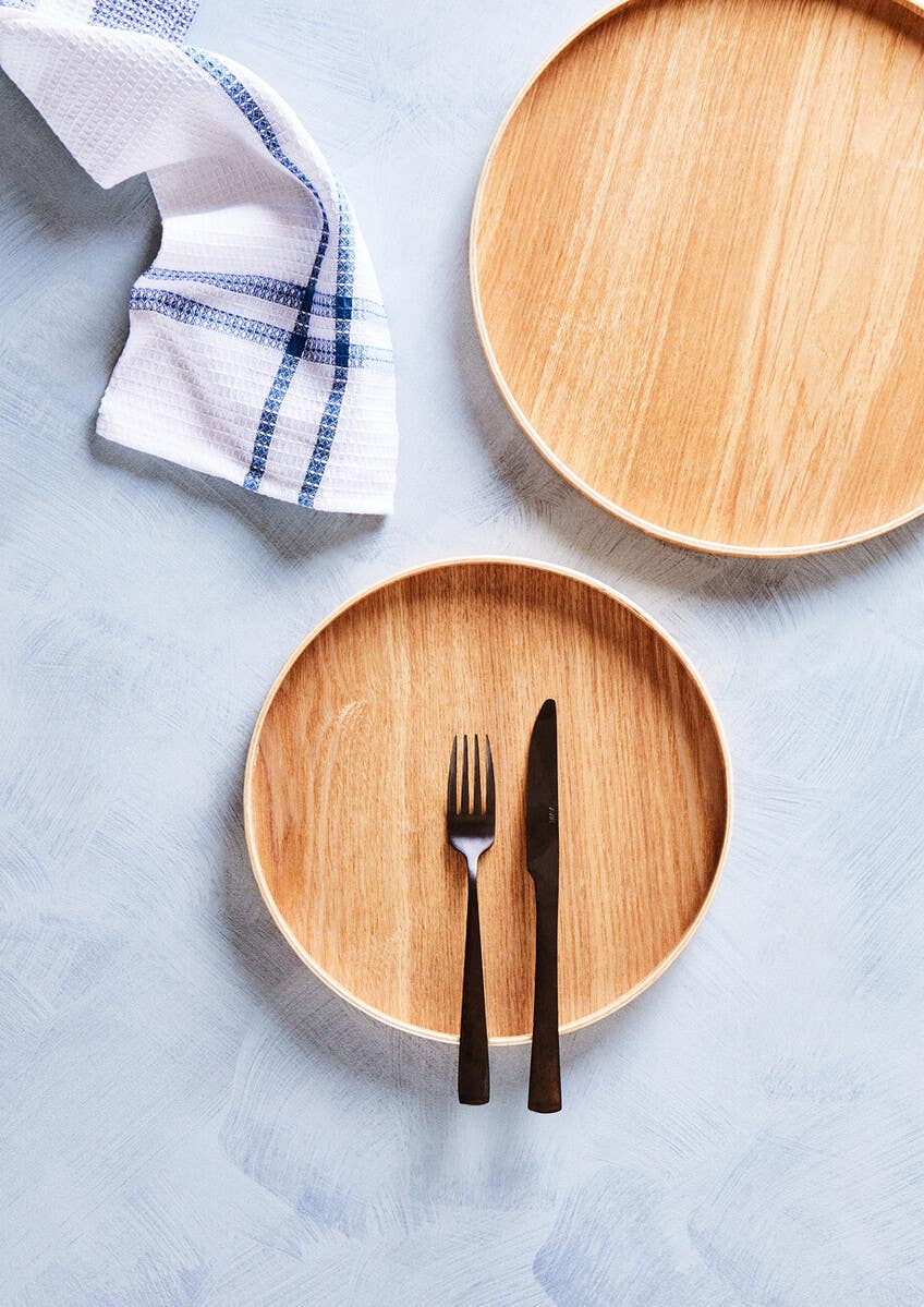 Bessan Large Natural Fir Wood Tray
