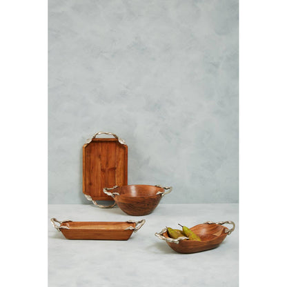 Vine Acacia Wood Small Rectangular Serving Dish