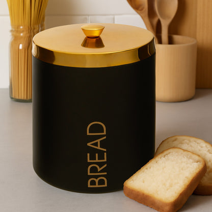 Liberty Black Enamel Finish Bread Bin