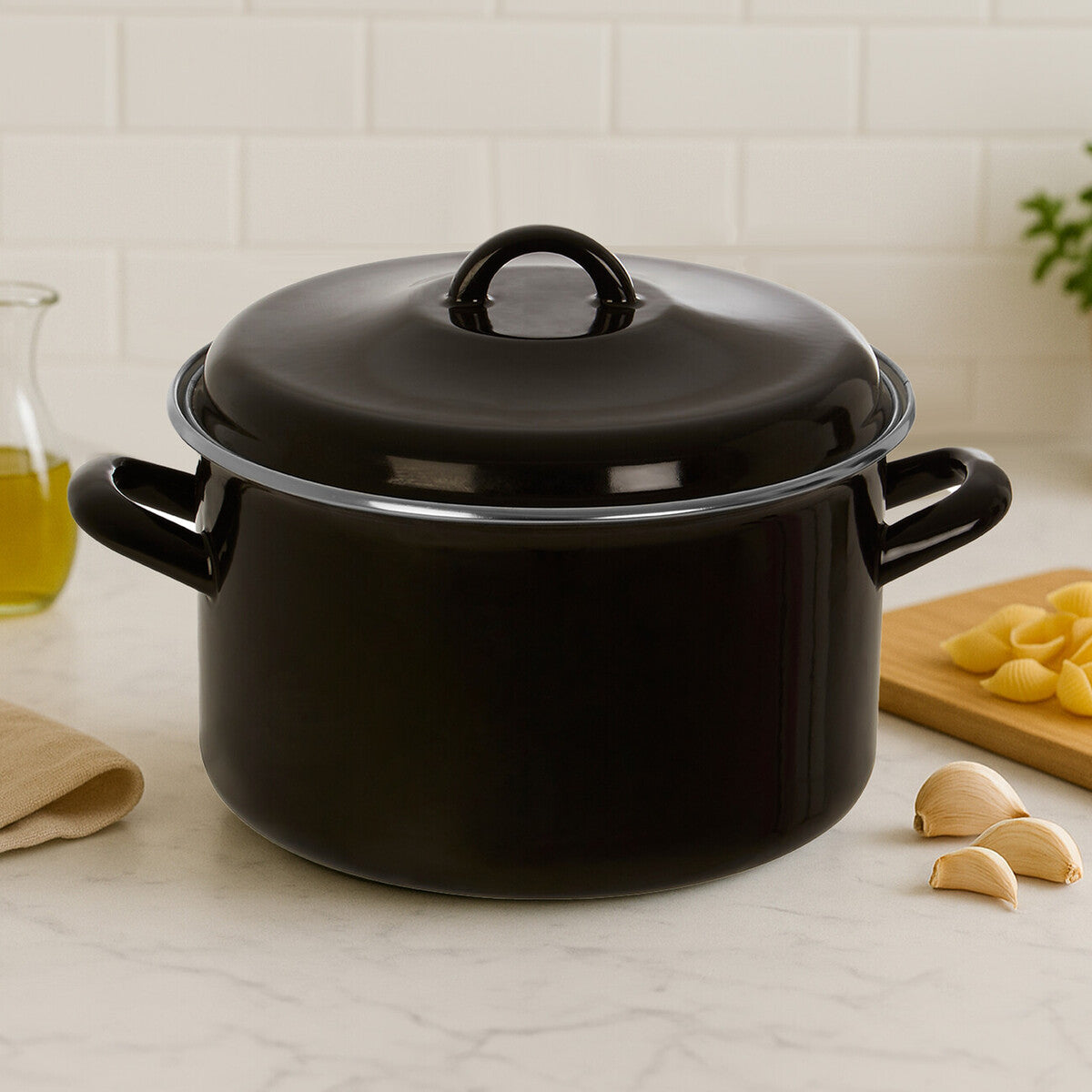 Porter Large Black Casserole Dish
