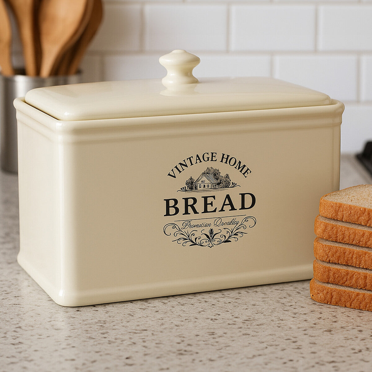 Vintage Home Cream Bread Bin