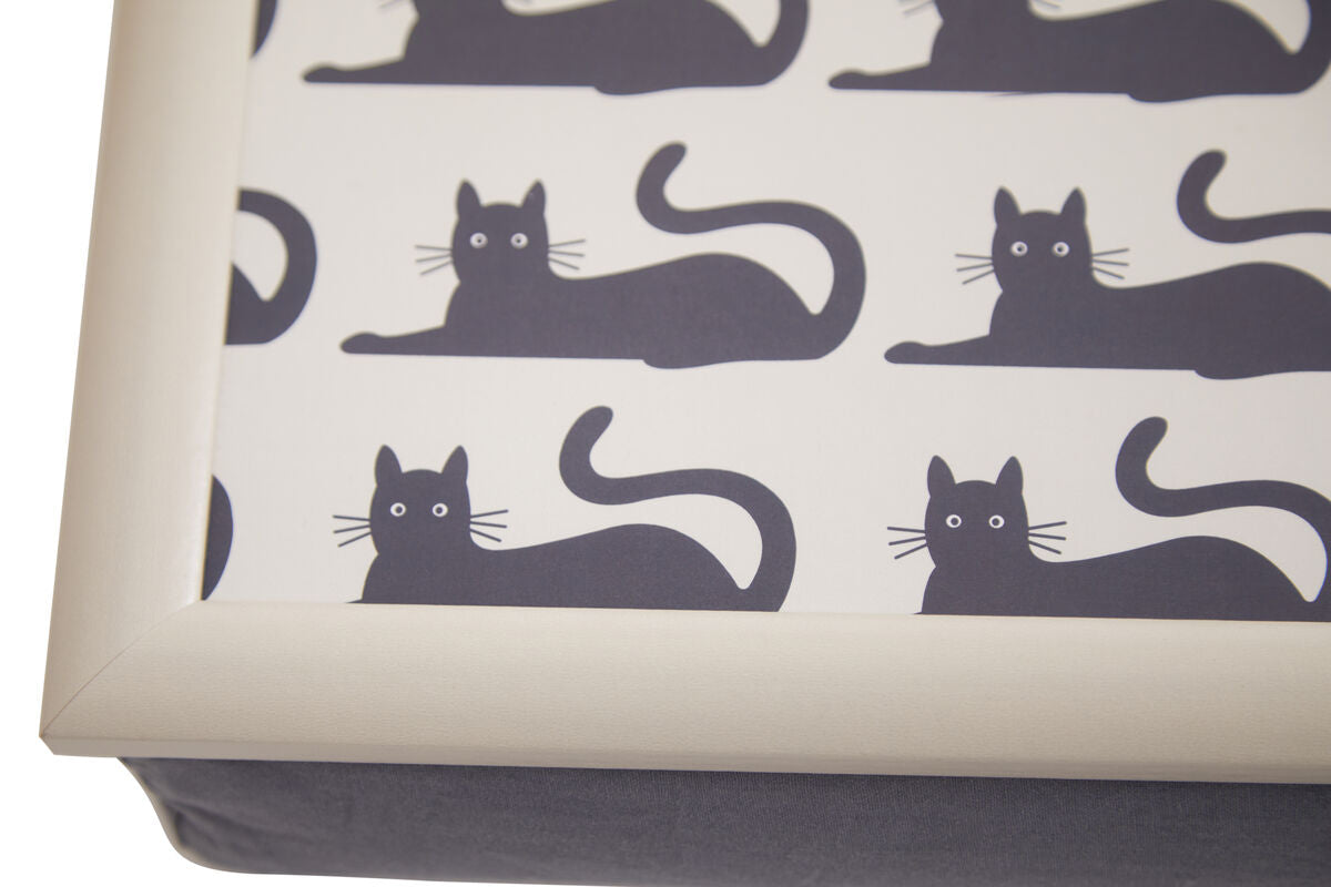 Portada Black Cat Lap Tray with Ipad Holder