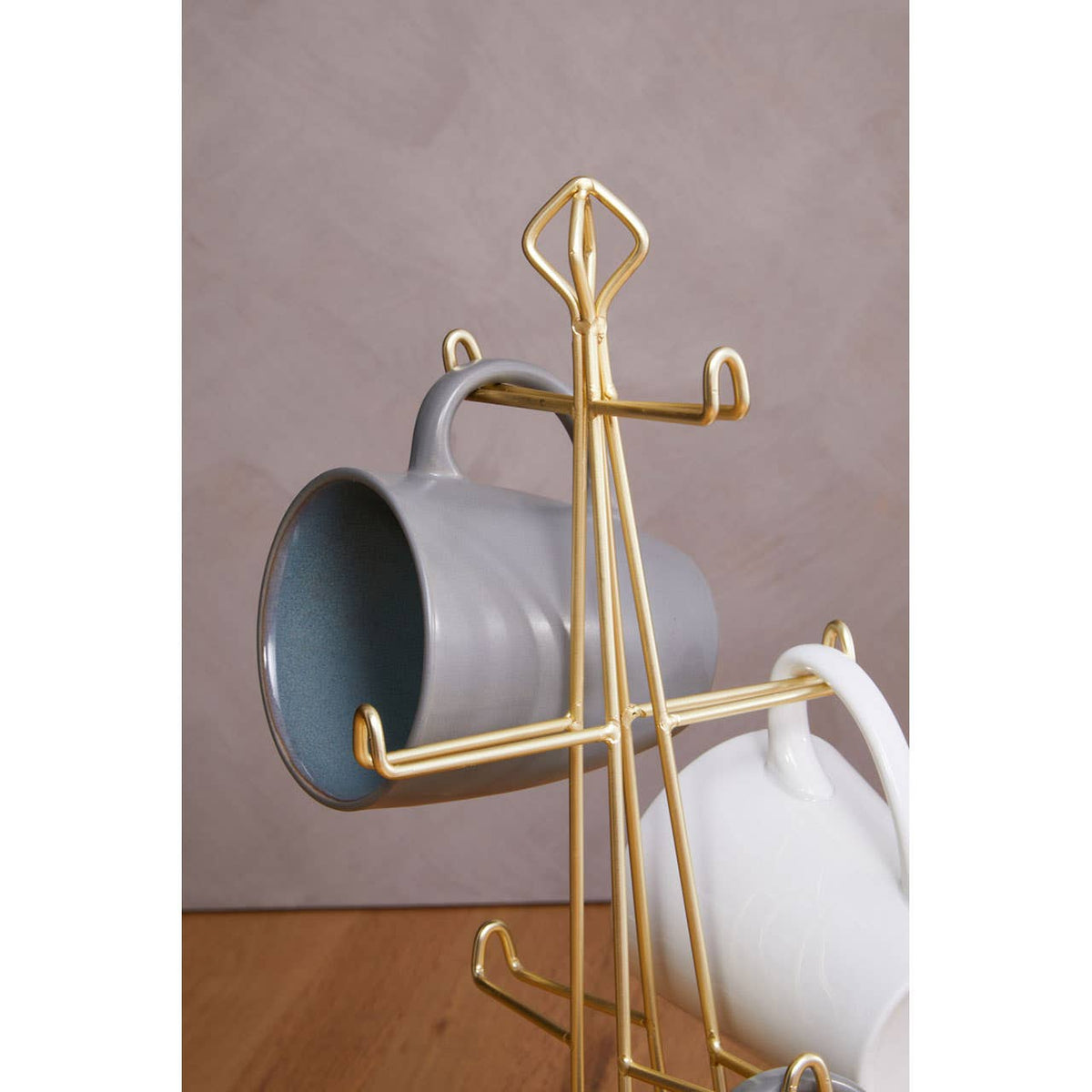 Vertex Contour Matte Gold Mug Tree