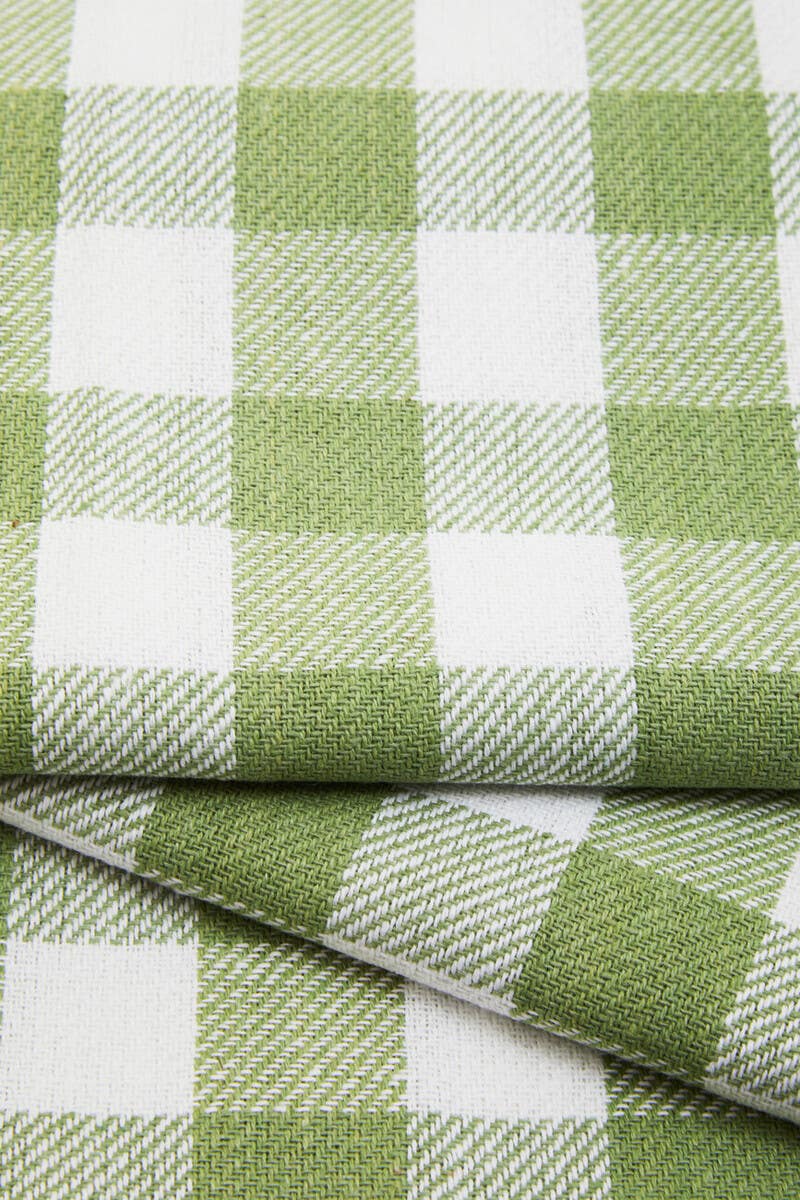 Doro Set Of Three Green And White Tea Towels