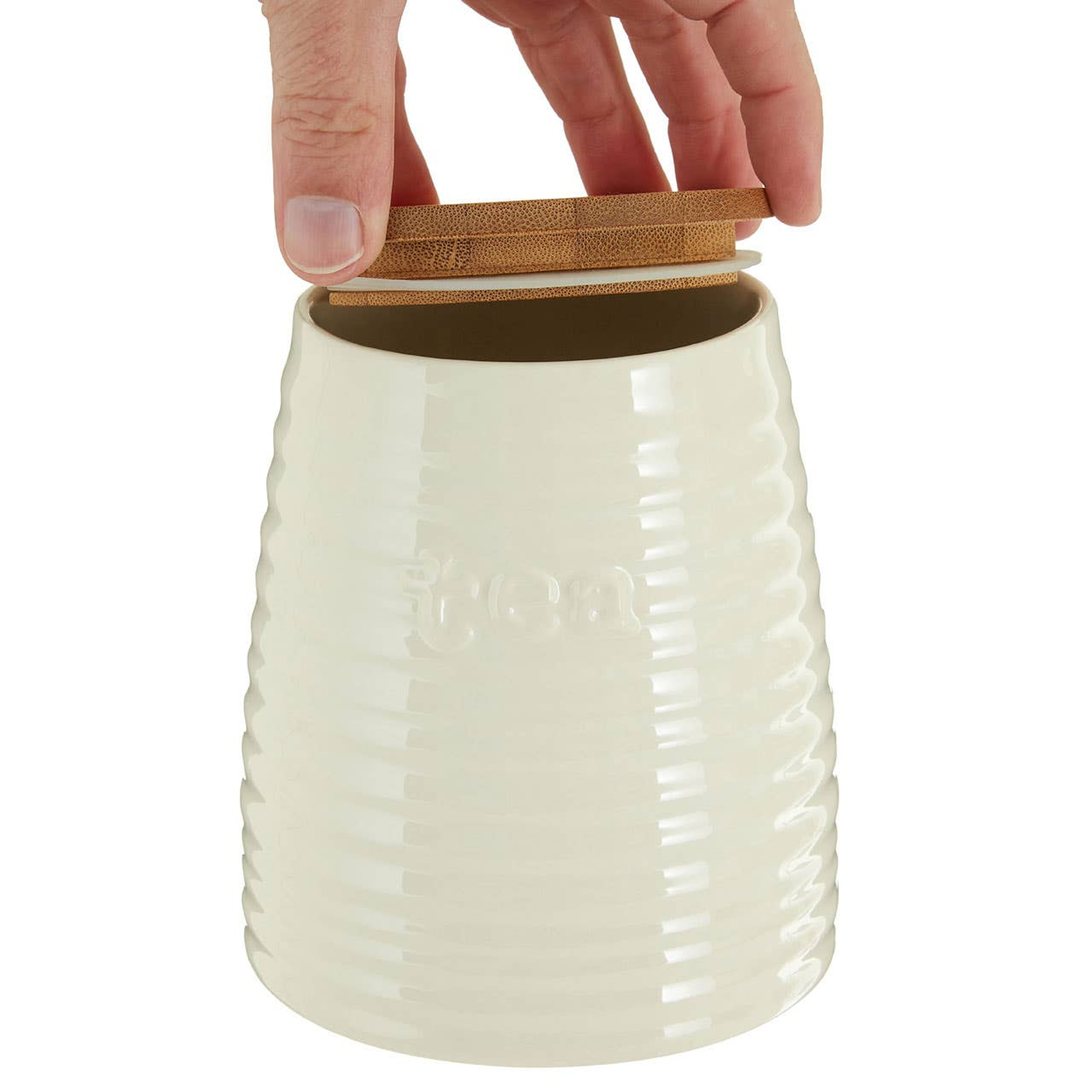 Cook Nook Winnie Cream Dolomite Tea Canister