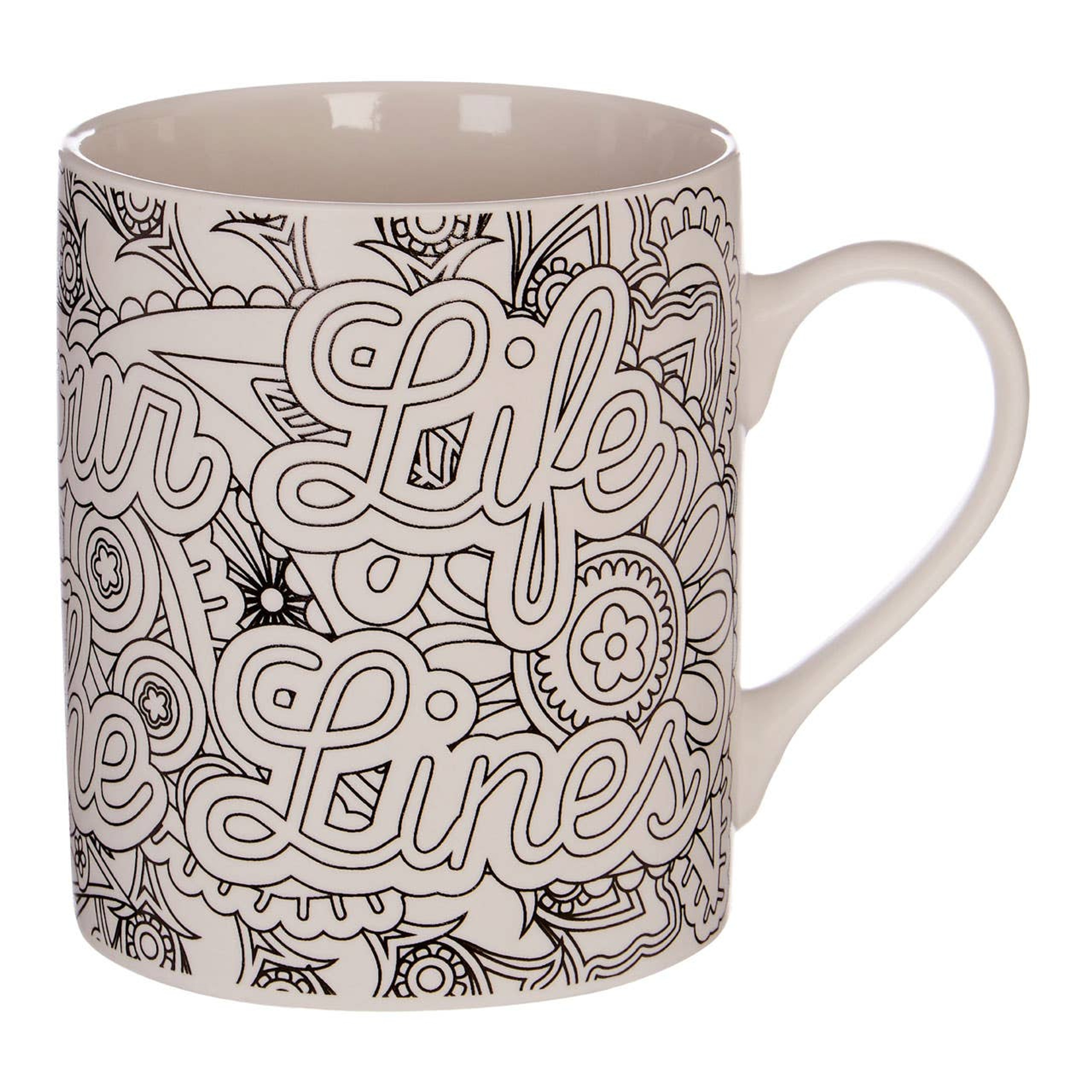 Cook Nook Colour Your Life Outside The Lines Colour In Mugs