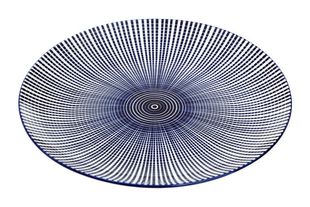 Cook Nook Maya 12 Piece Blue And White Dinner Set