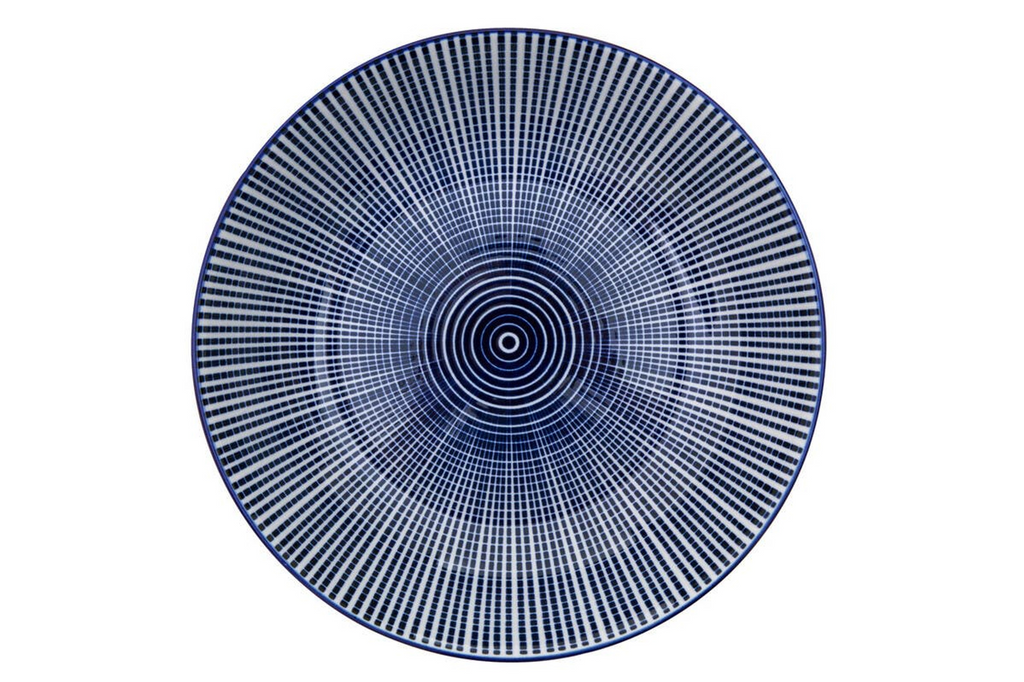 Cook Nook Maya 12 Piece Blue And White Dinner Set