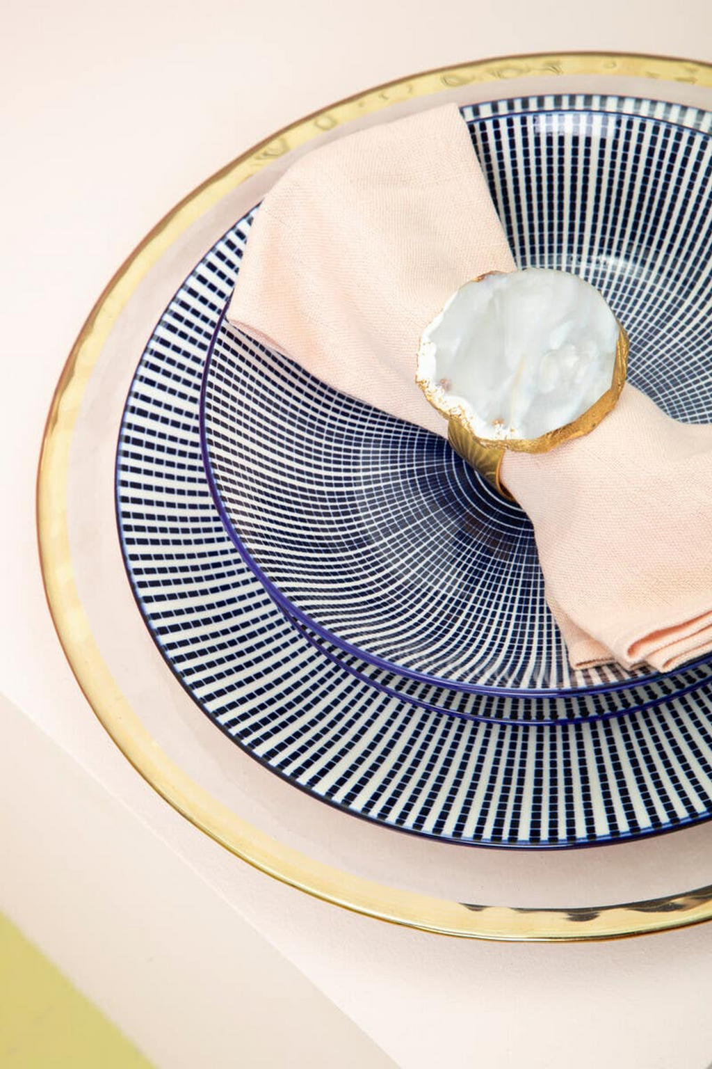 Cook Nook Maya 12 Piece Blue And White Dinner Set