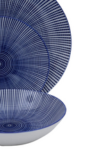 Cook Nook Maya 12 Piece Blue And White Dinner Set