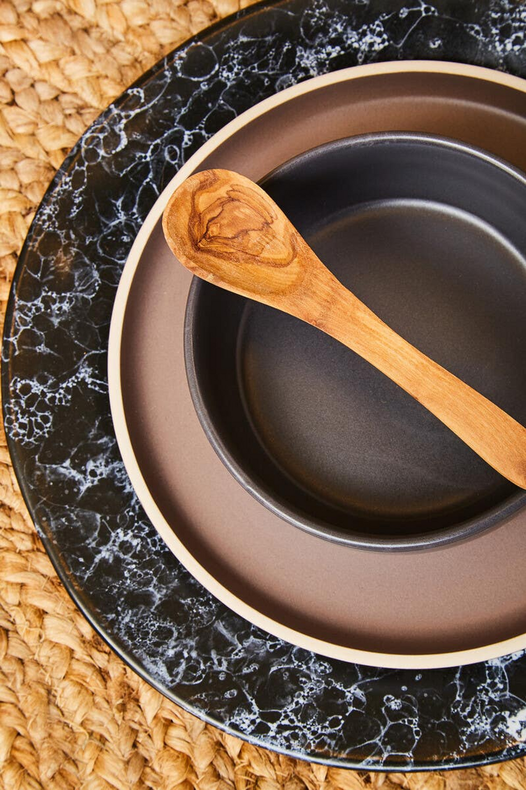 Cook Nook Hygge Black Marble Effect Dinner Plate