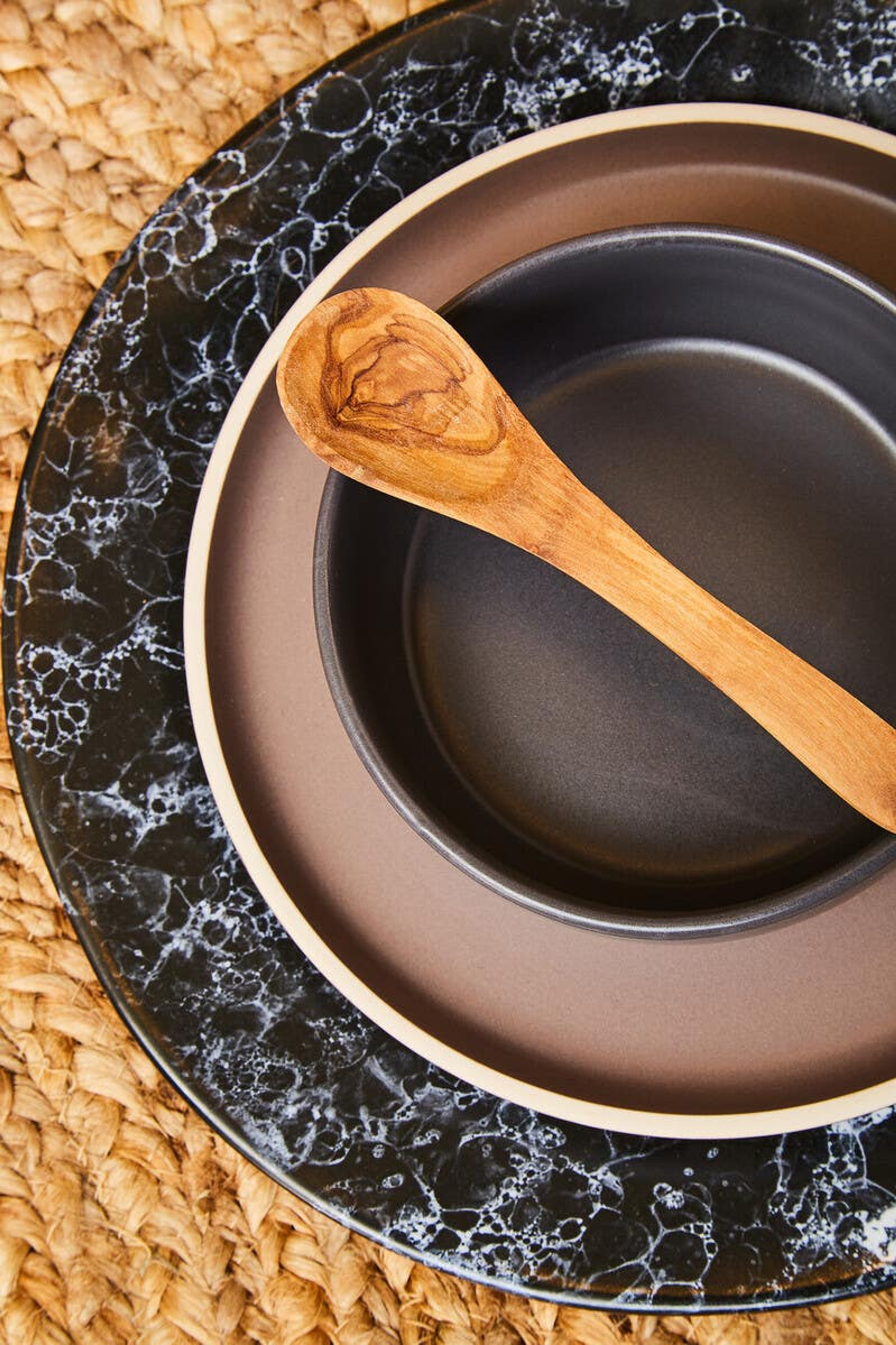 Cook Nook Hygge Black Marble Effect Dinner Plate