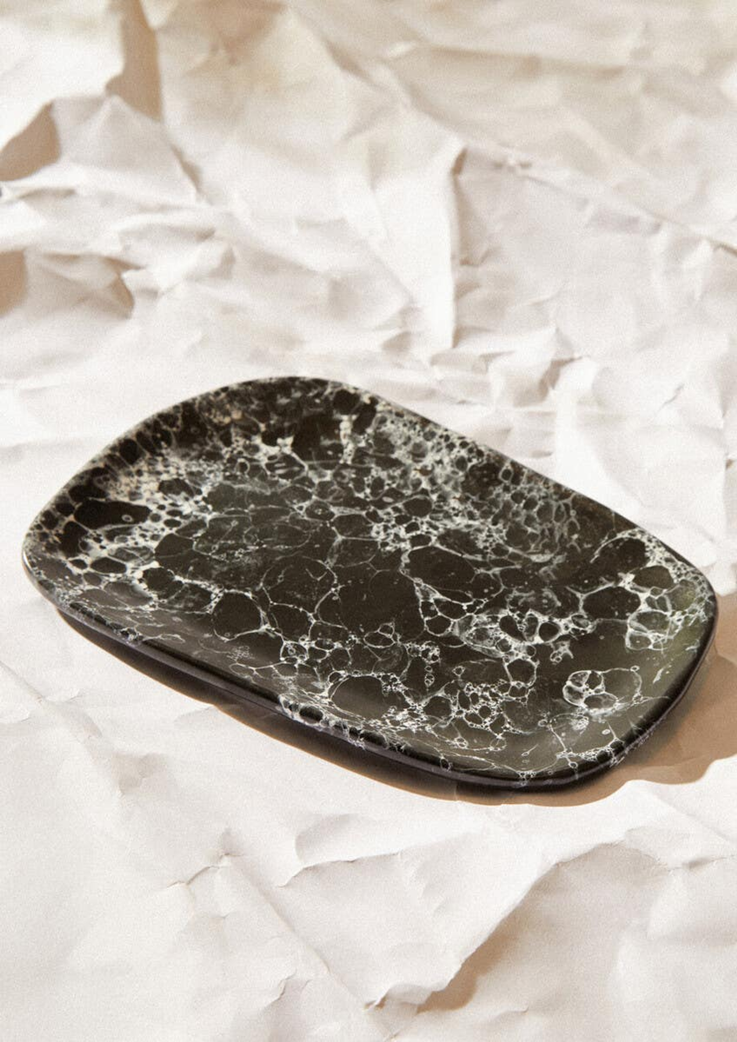 Cook Nook Hygge Small Black Marble Effect Serving Platter
