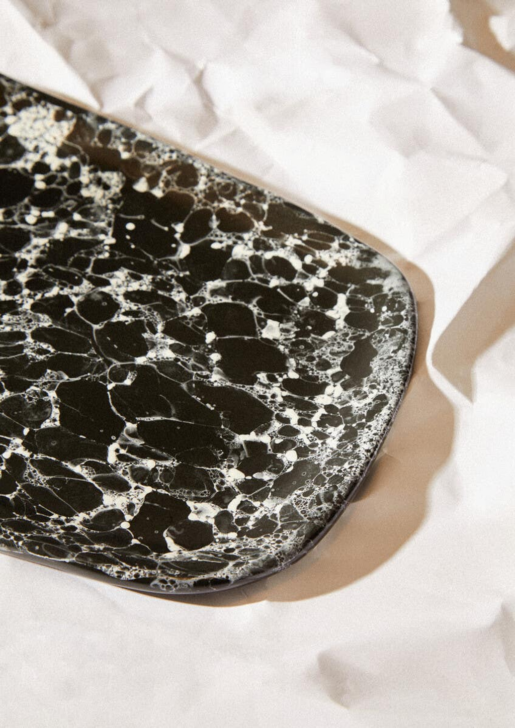 Cook Nook Hygge Large Black Marble Effect Serving Platter