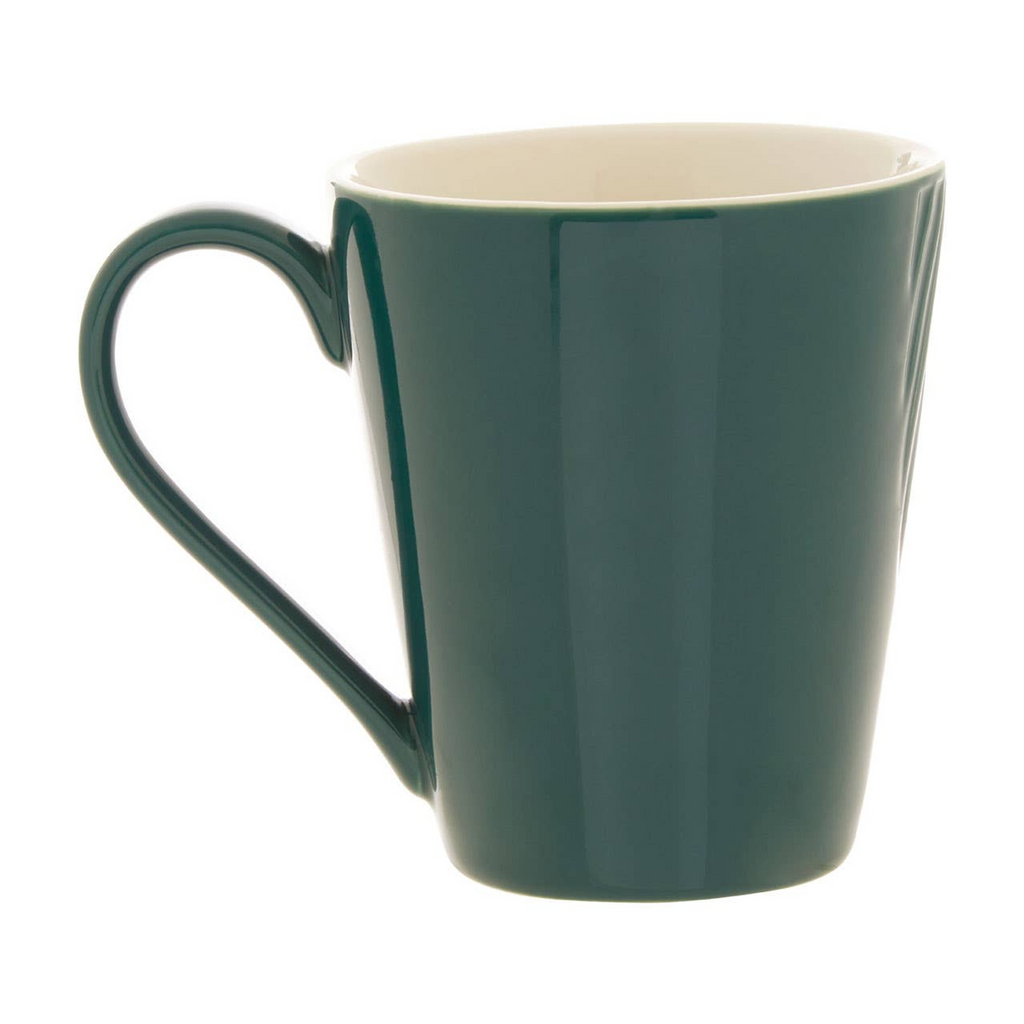Cook Nook Bali Dark Green Leaf Design Mug
