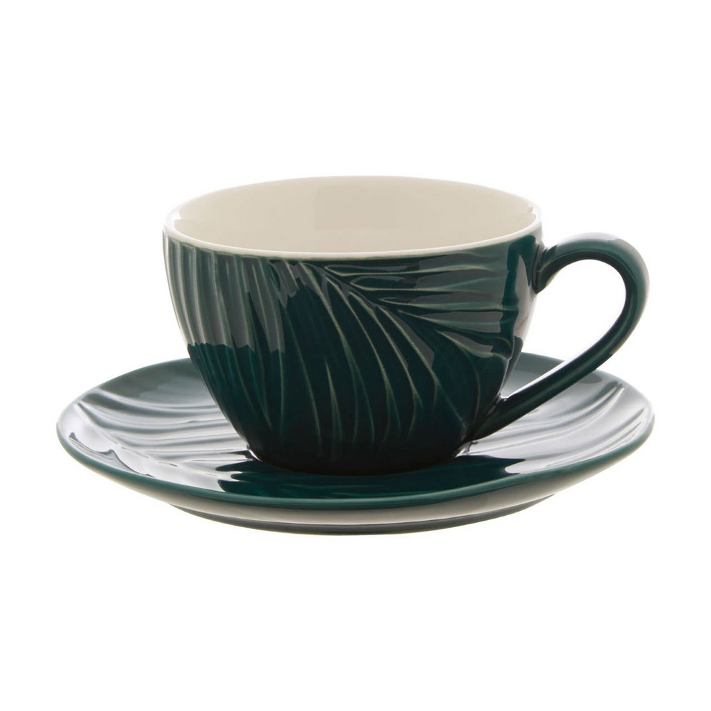 Cook Nook Bali Dark Green Espresso Cup And Saucer