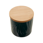 Cook Nook Bali Dark Green Small Storage Jar With Bamboo Lid