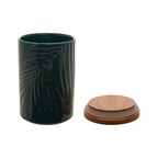 Cook Nook Bali Dark Green Medium Storage Jar With Bamboo Lid
