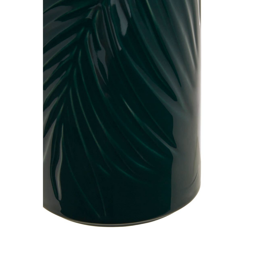 Cook Nook Bali Dark Green Large Storage Jar With Bamboo Lid