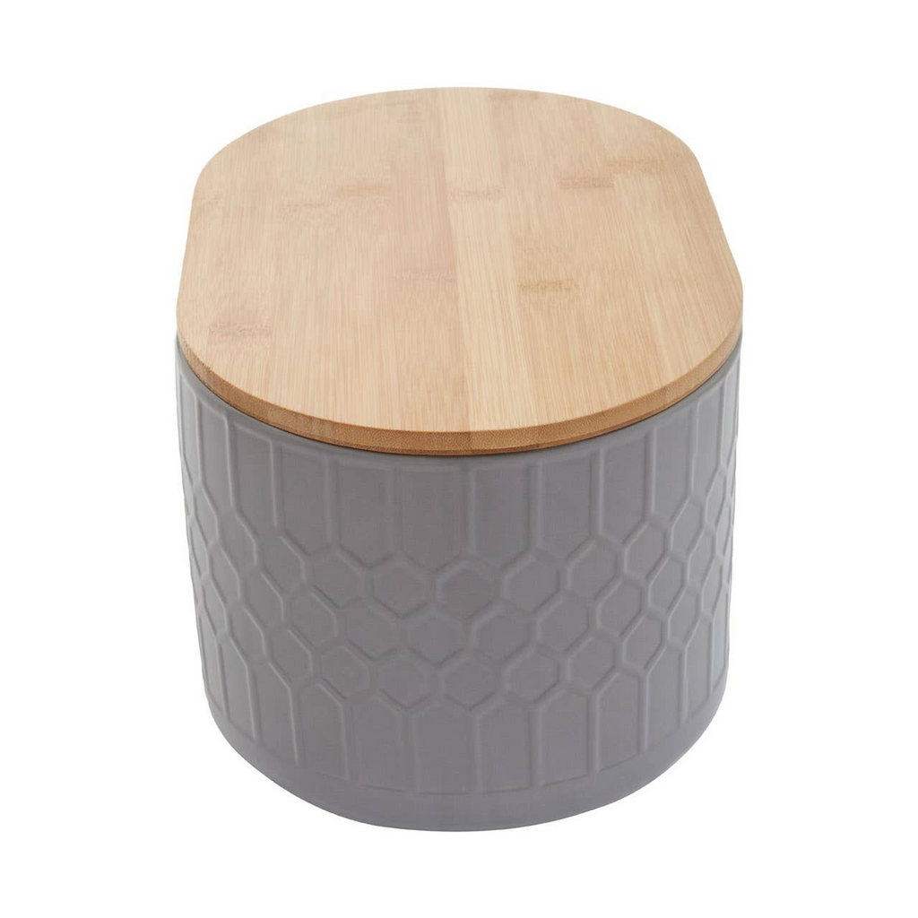 Cook Nook Geome Cream Bread Bin in Stoneware