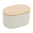 Cook Nook Geome Cream Bread Bin in Stoneware