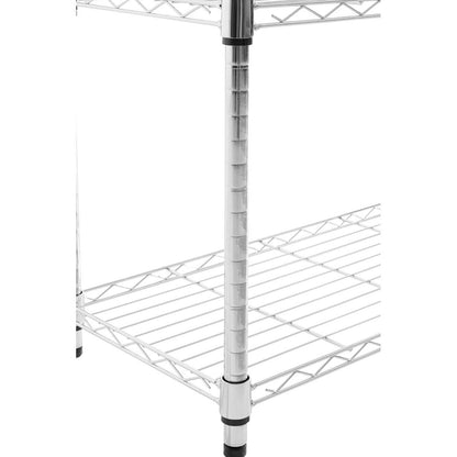 Frankfurt  4 Tier Shelf Unit with Hanging Rail