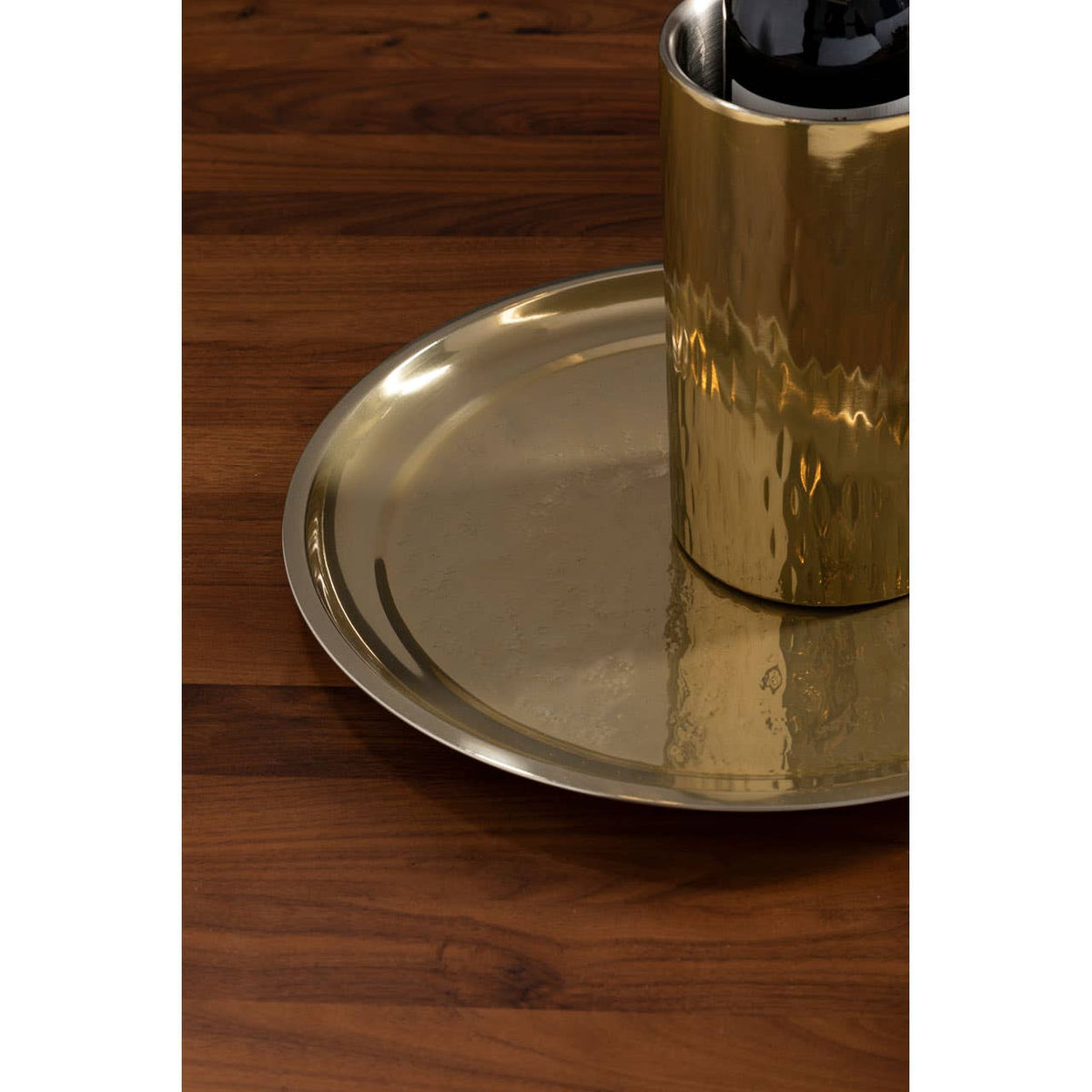 Mixology Hammered Gold Finish Wine Cooler