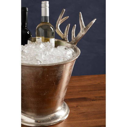 Antler Nickel Finish Wine Cooler