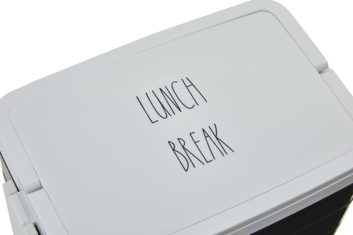 Grub Tub Black Lunch Box With Cutlery