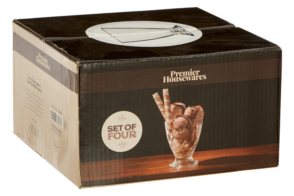 Torta Set Of 4 Glass Sundae Dishes