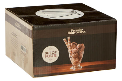 Torta Set Of 4 Glass Sundae Dishes