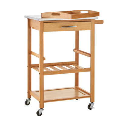 Harlow Bamboo One Drawer Kitchen Trolley
