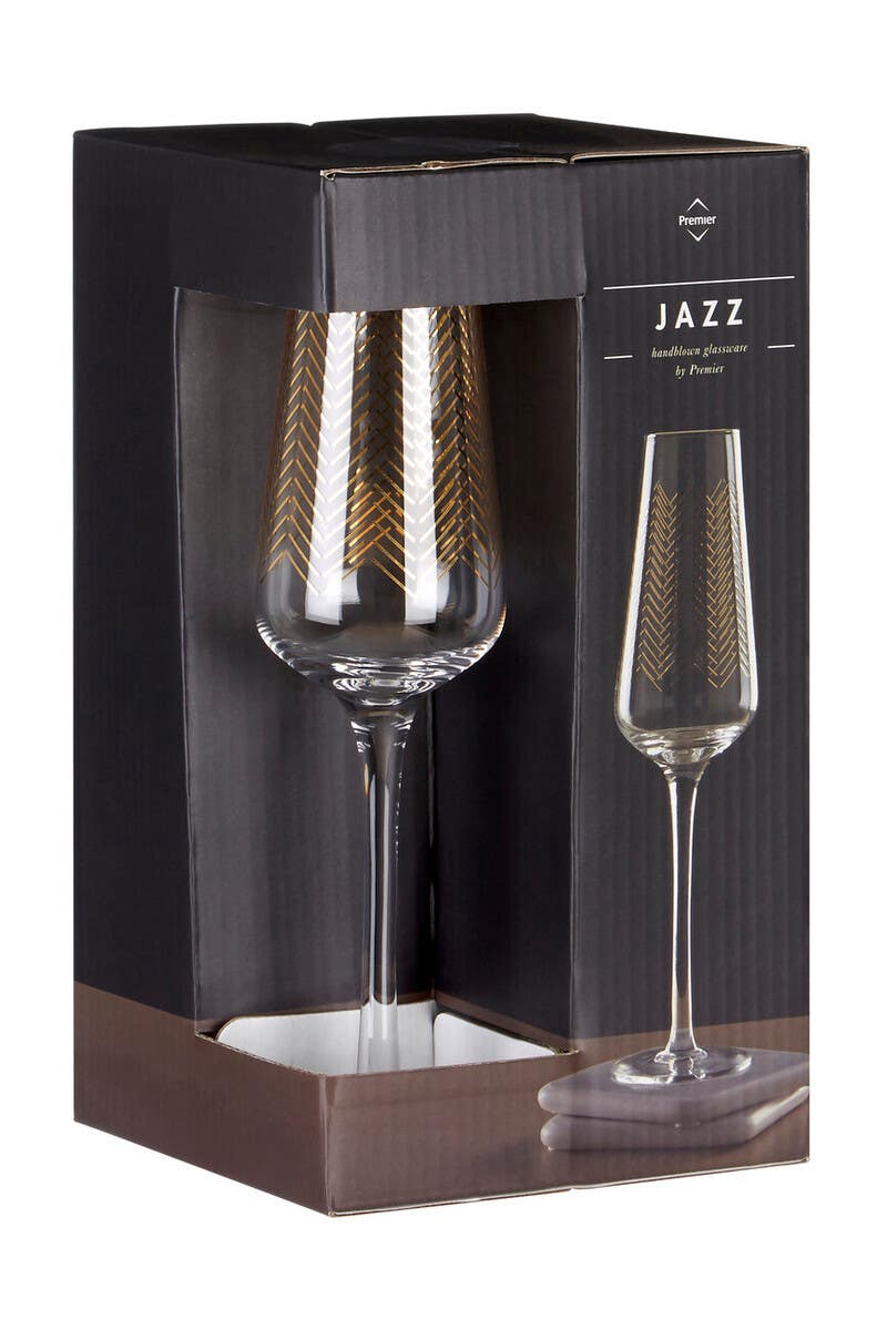 Set Of Four Jazz Champagne Glasses