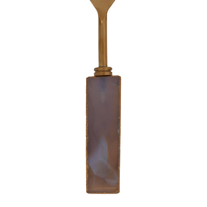 Bowerbird Agata Grey And Gold Serving Set