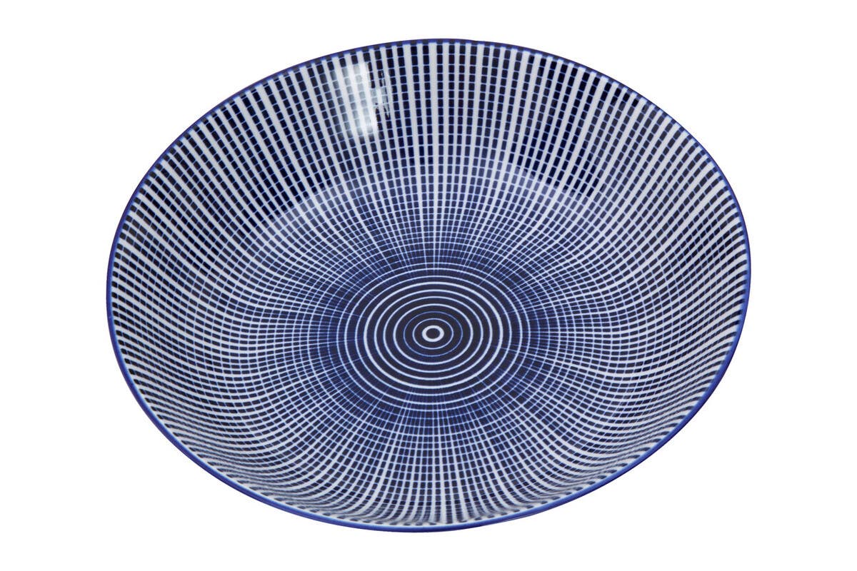Maya 12 Piece Blue And White Dinner Set