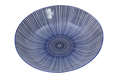 Maya 12 Piece Blue And White Dinner Set