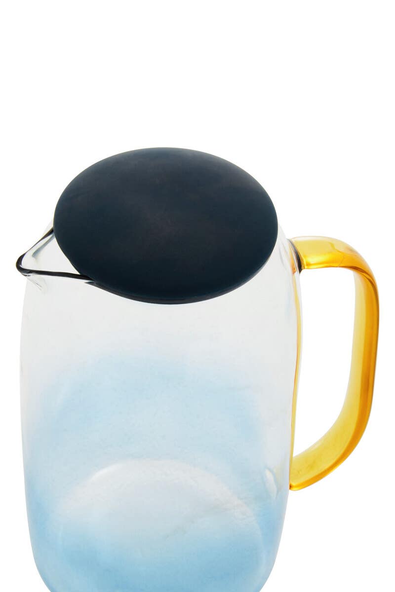 Noa Glass Ombre Blue Pitcher and Cup Set