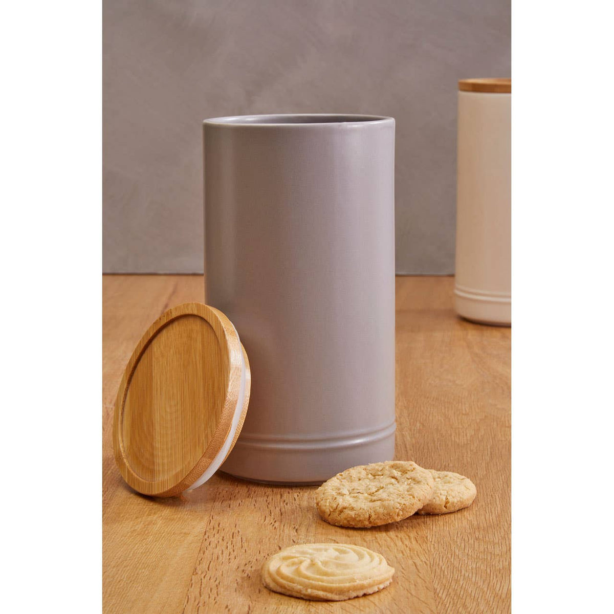 Fenwick Grey Large Stoneware Canister