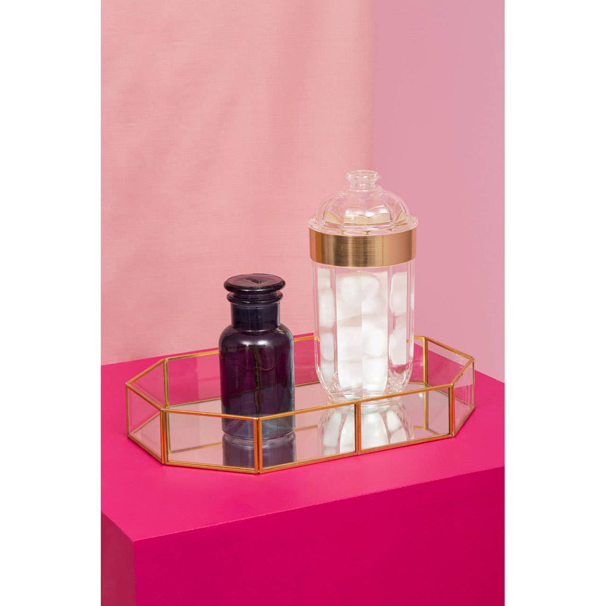 Guan Large Light Gold Acrylic Storage Jar
