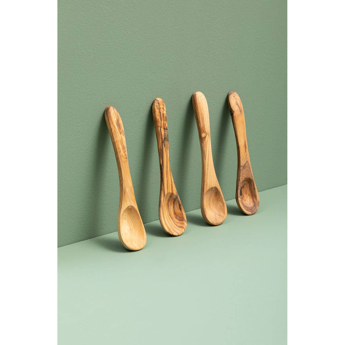 Kora Set Of 4 Small Olive Wood Spoons