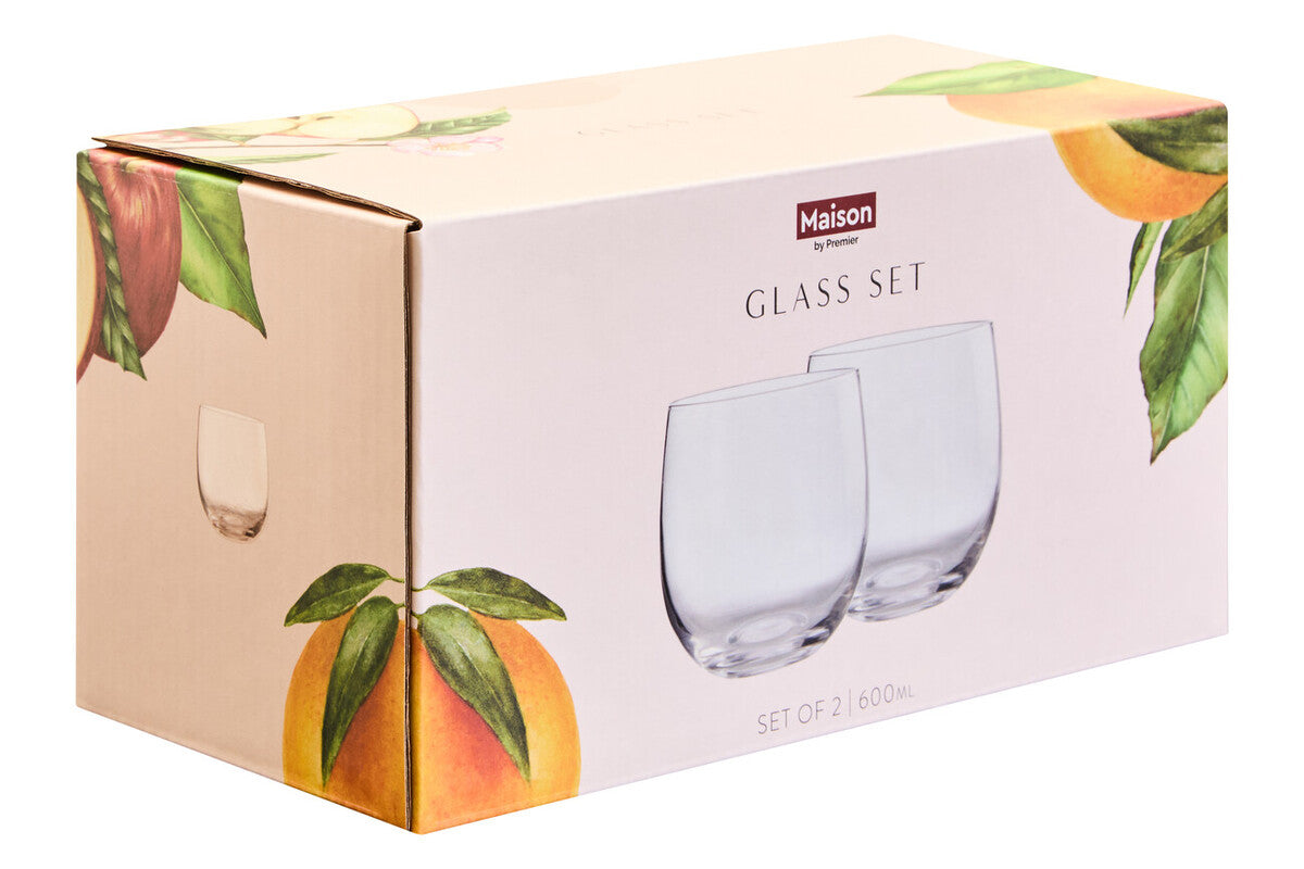 Mila Set Of 2 Glass Tumblers