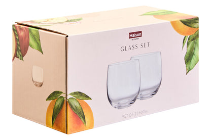 Mila Set Of 2 Glass Tumblers