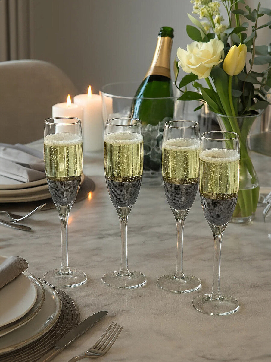 Set Of Four Apollo Champagne Glasses
