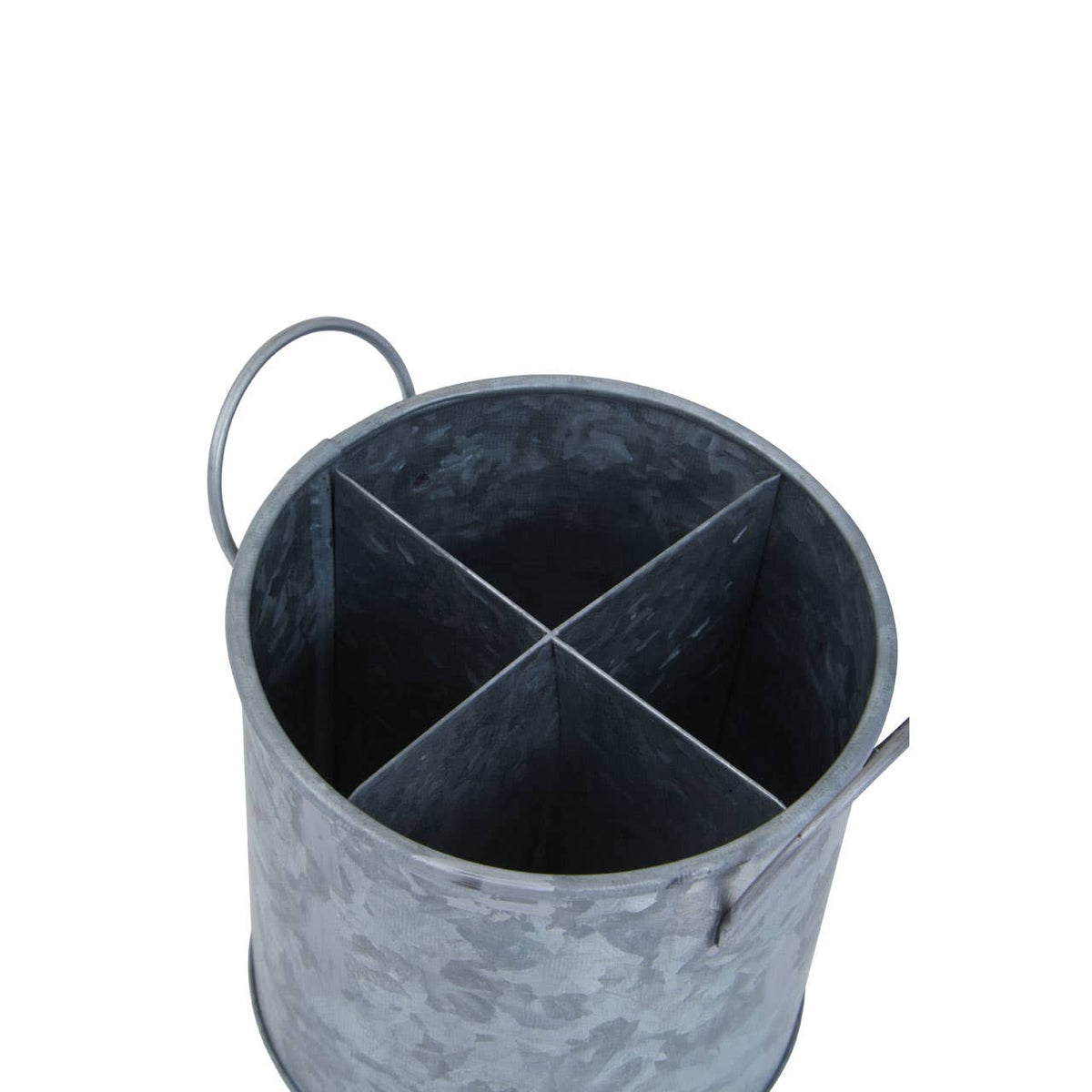Drummond Four Section Galvanised Steel Cutlery Holder